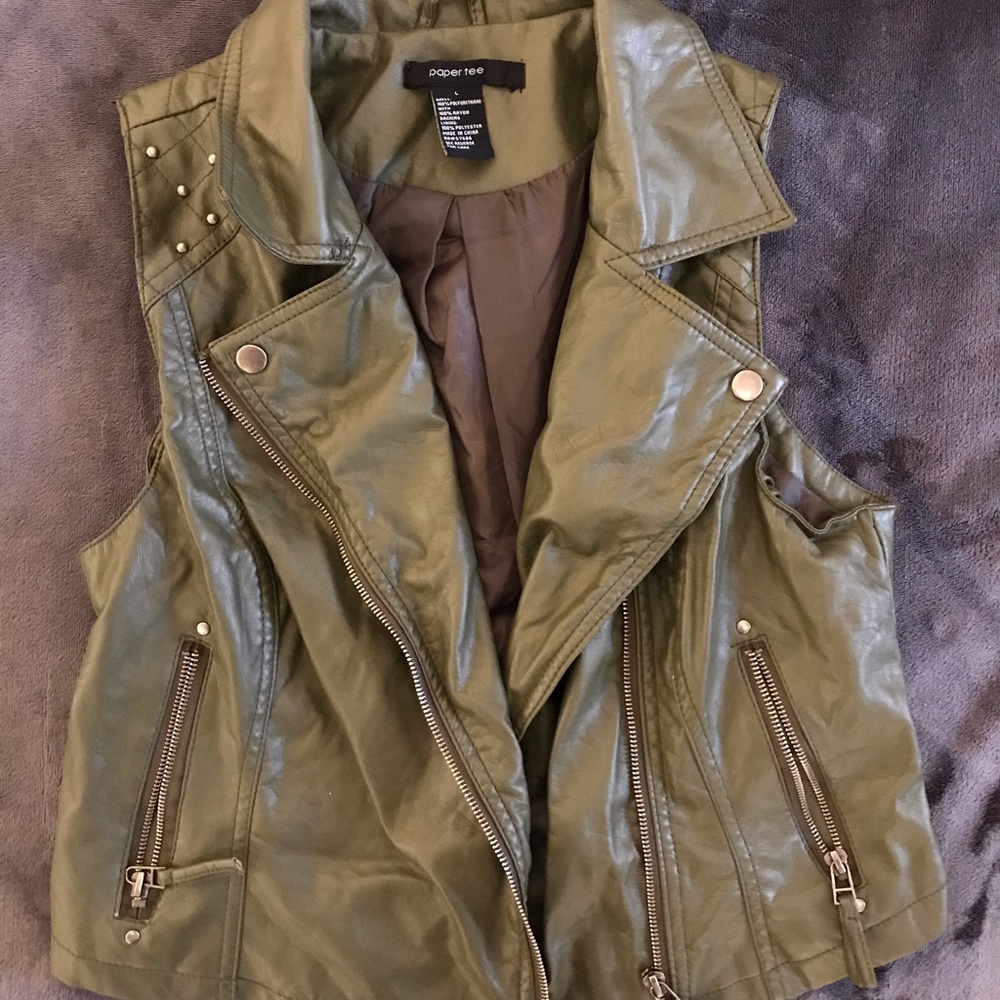 Faux Leather Vest